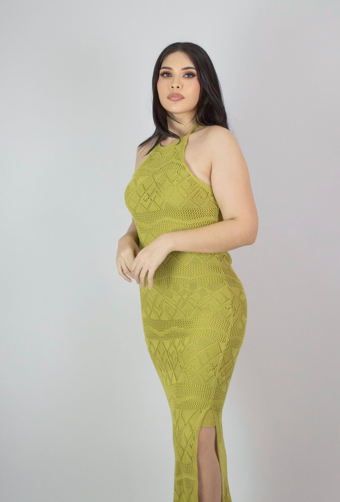 Vestido hoyuelos verde 