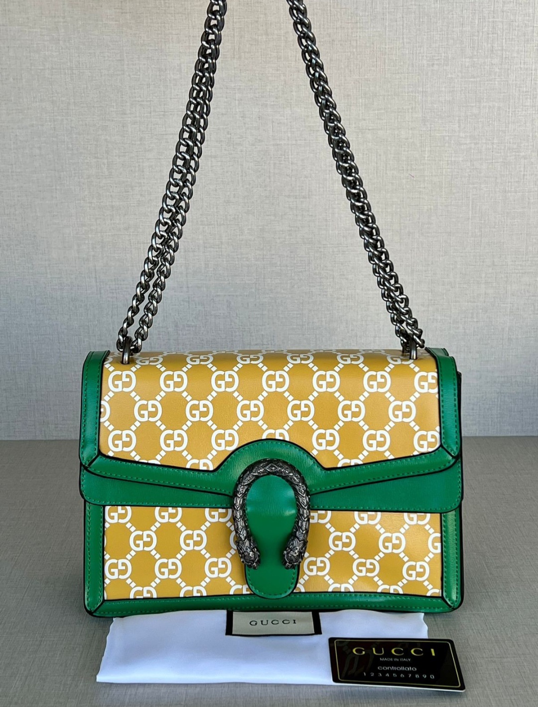 Bolso Gucci Verde con Amarillo 