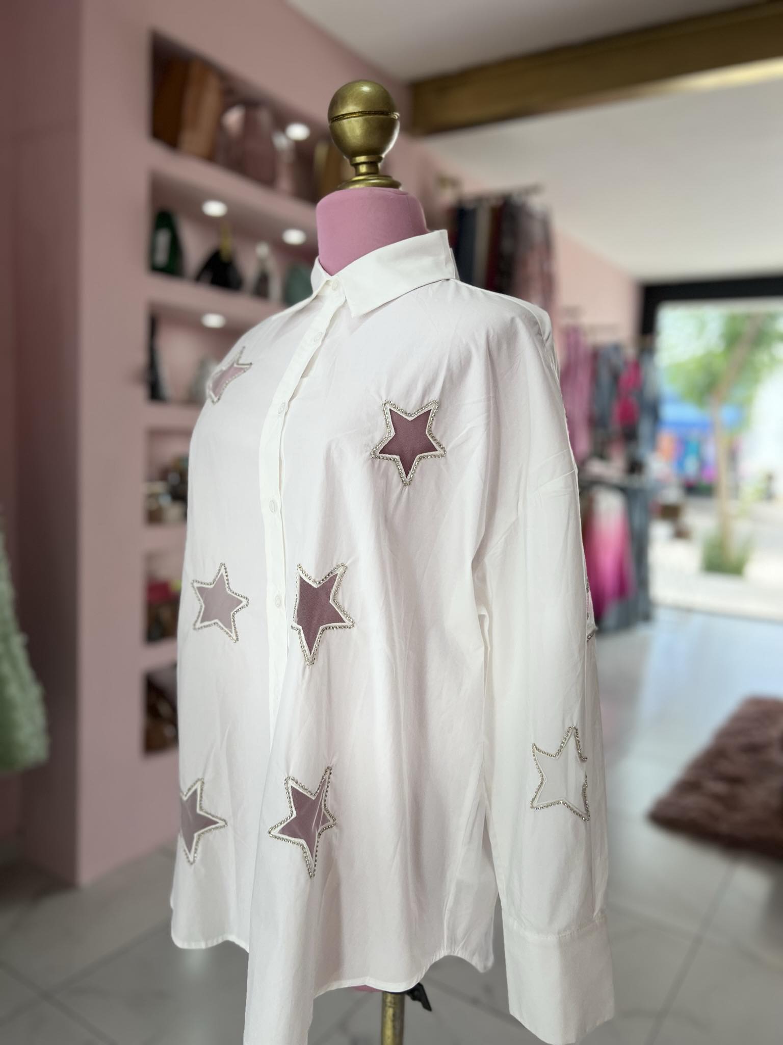 Blusa Blanca con Estrellas