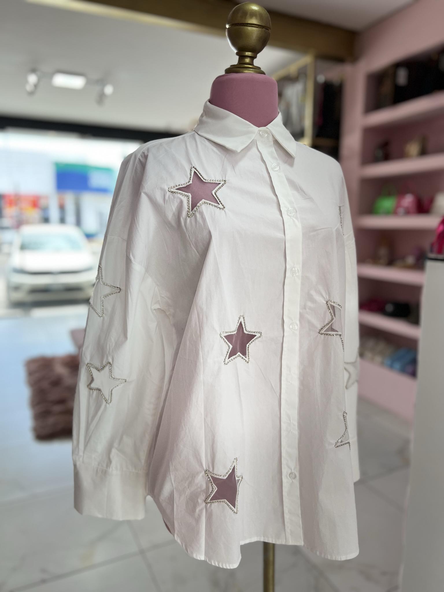 Blusa Blanca con Estrellas